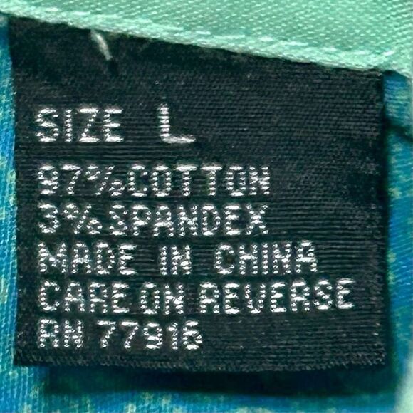 English Laundry Button-Up Shirt Men's Sz L Collared Circular Print Long Sleeves - Picture 10 of 11